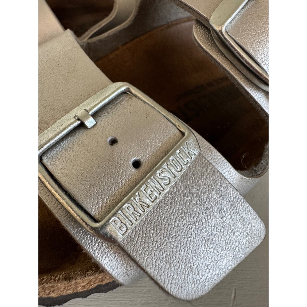 Birkenstock Arizona metallic silver sandals size 39 (8-8.5) - Picture 5 of 10